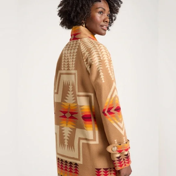 Pendleton Tan Harding Archive Blanket Coat in size Large - Picture 6 of 12